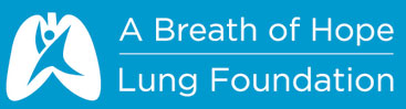 A breath of hope lung foundation logo.